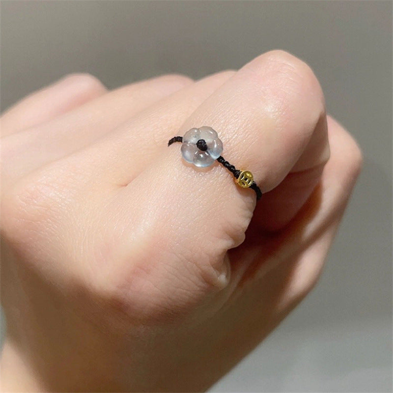 Unique Coin Braided Rope Female Design High Sense Rings