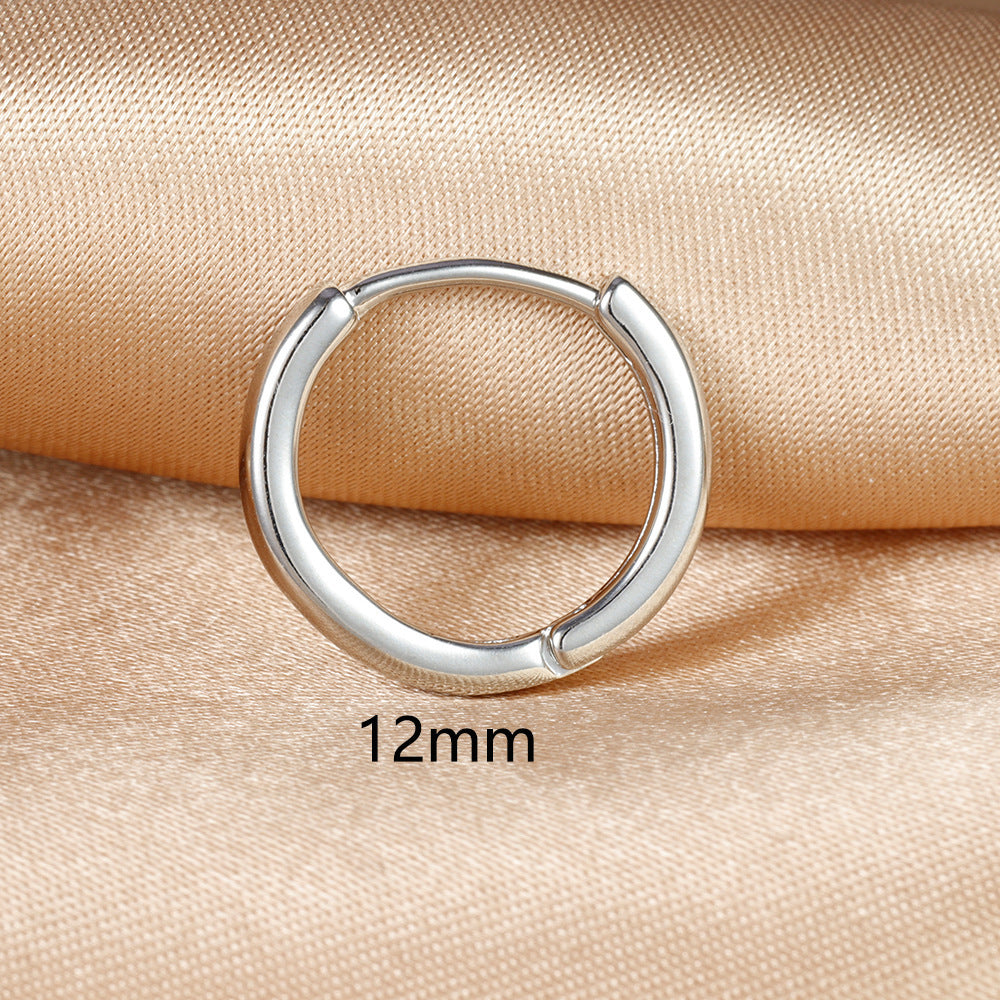 Women's Pure Sier Simple For Ear Sleeping Earrings