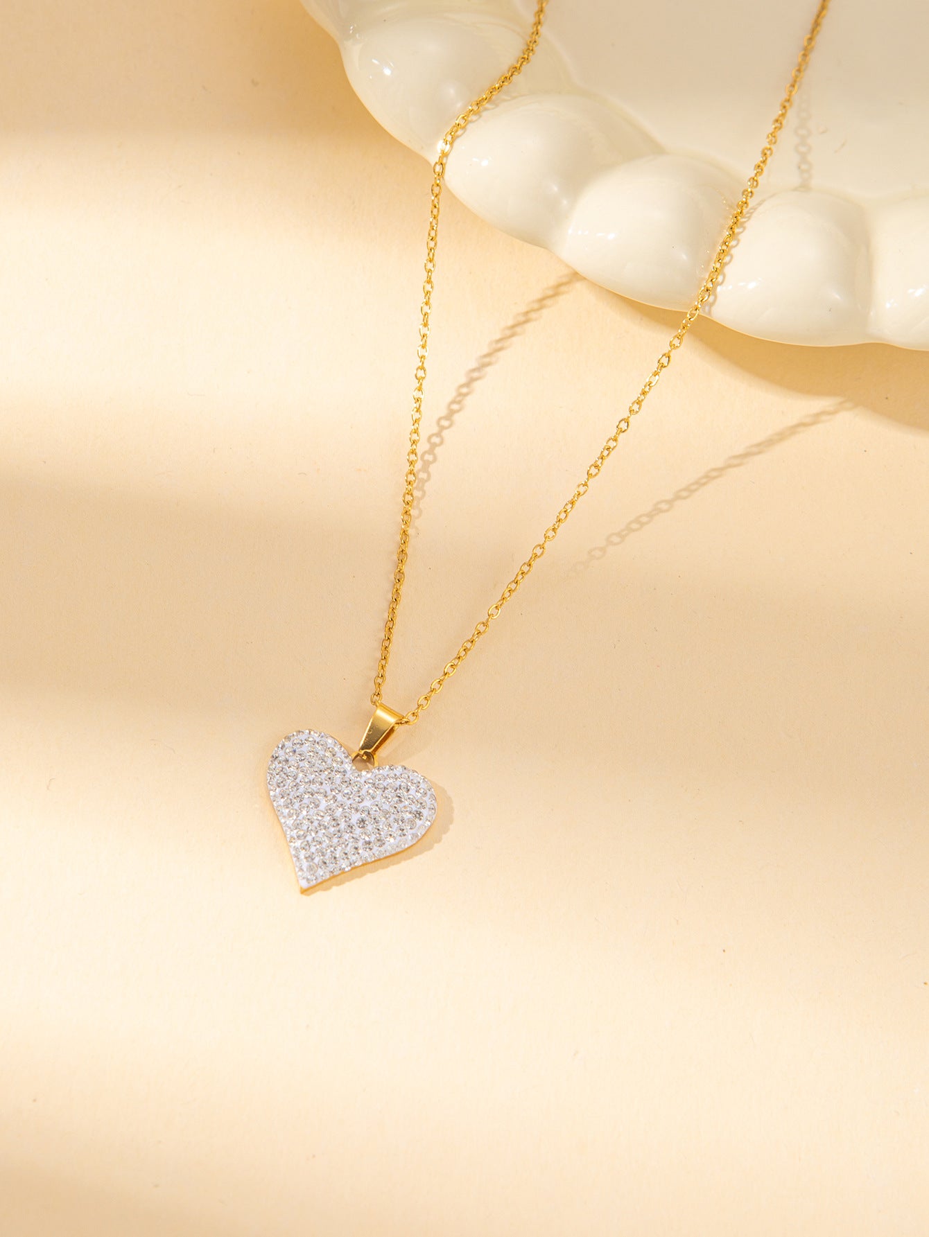 Women's Female With Hearts Zircon Light Luxury Design Earrings