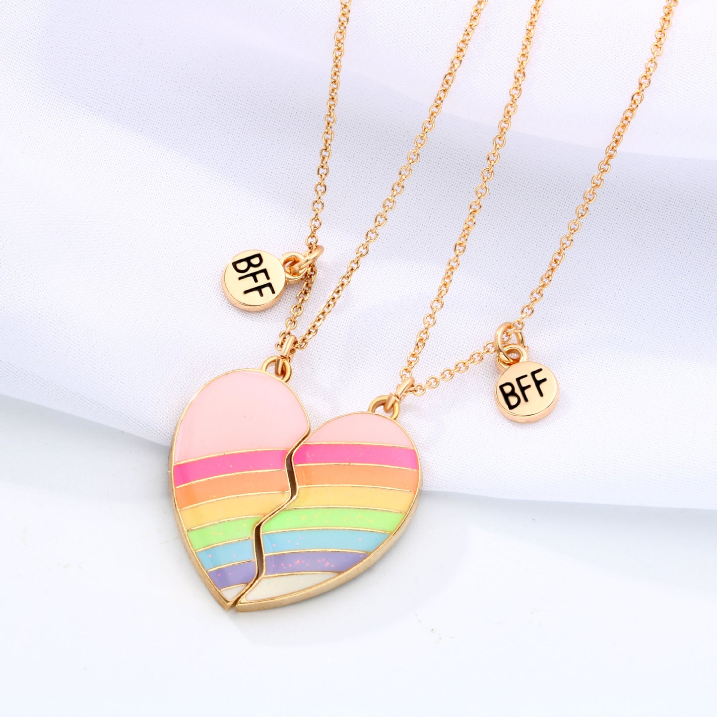 Children's Good Friend Magnetite Love Alloy Dripping Oil Necklaces