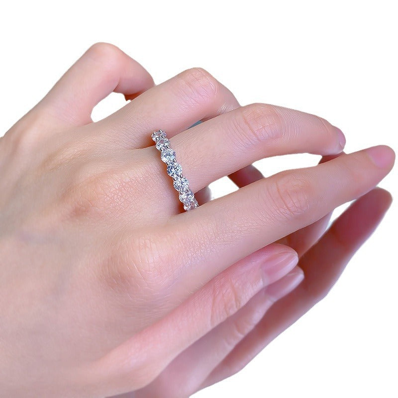 Women's Pretty Row Diamond Fashion Gift Rings