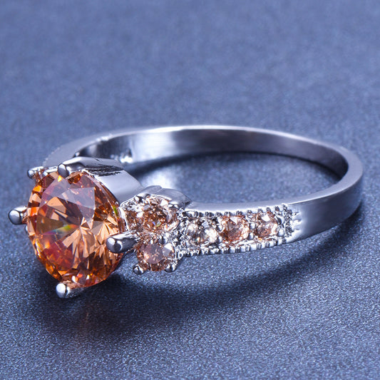 Women's Female Purple Zircon Diamond Accessories Creative Rings