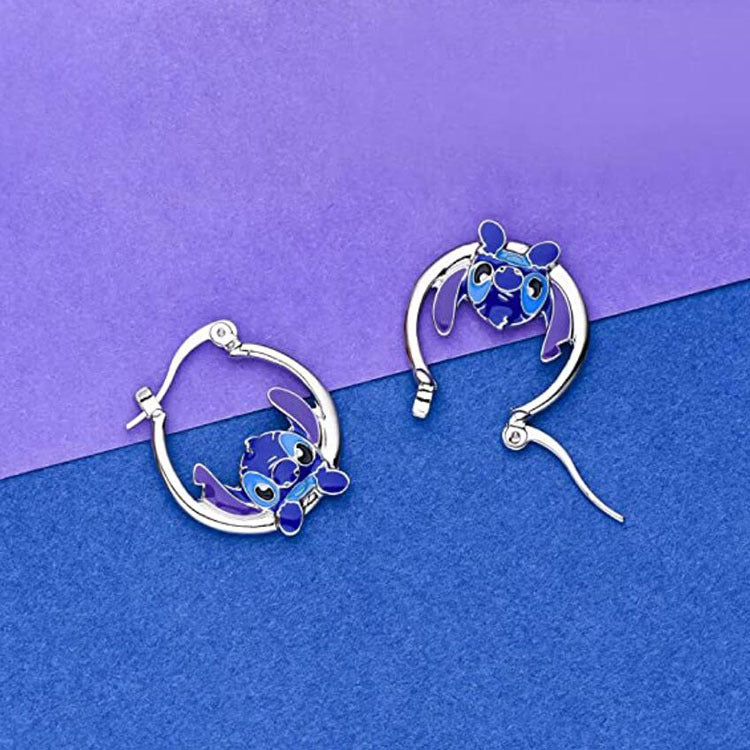 Personalized Creative Cartoon Animation Stitch Dripping Earrings