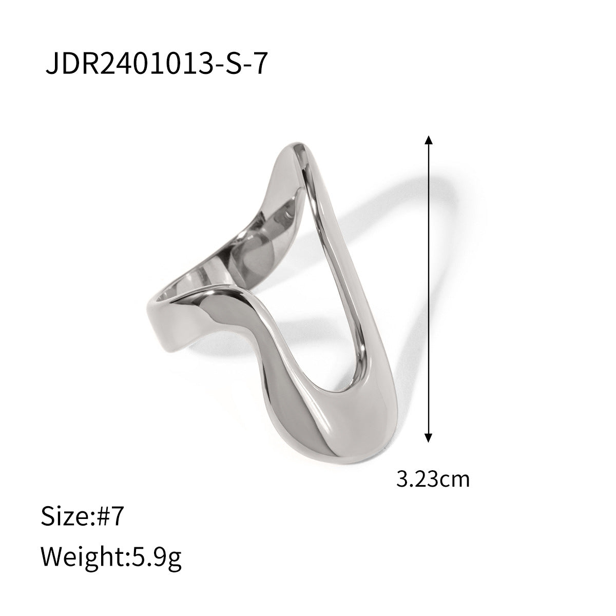 Simple Light Luxury Stainless Steel Color Rings