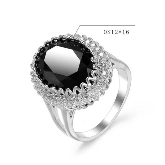 Luxury Fashion Copper Inlaid Zircon Ornament Rings