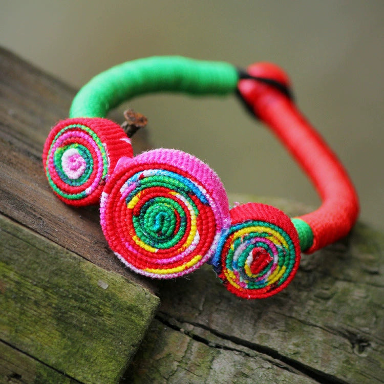 Chinese Style Ethnic Minority Copper Bell Creative Bracelet