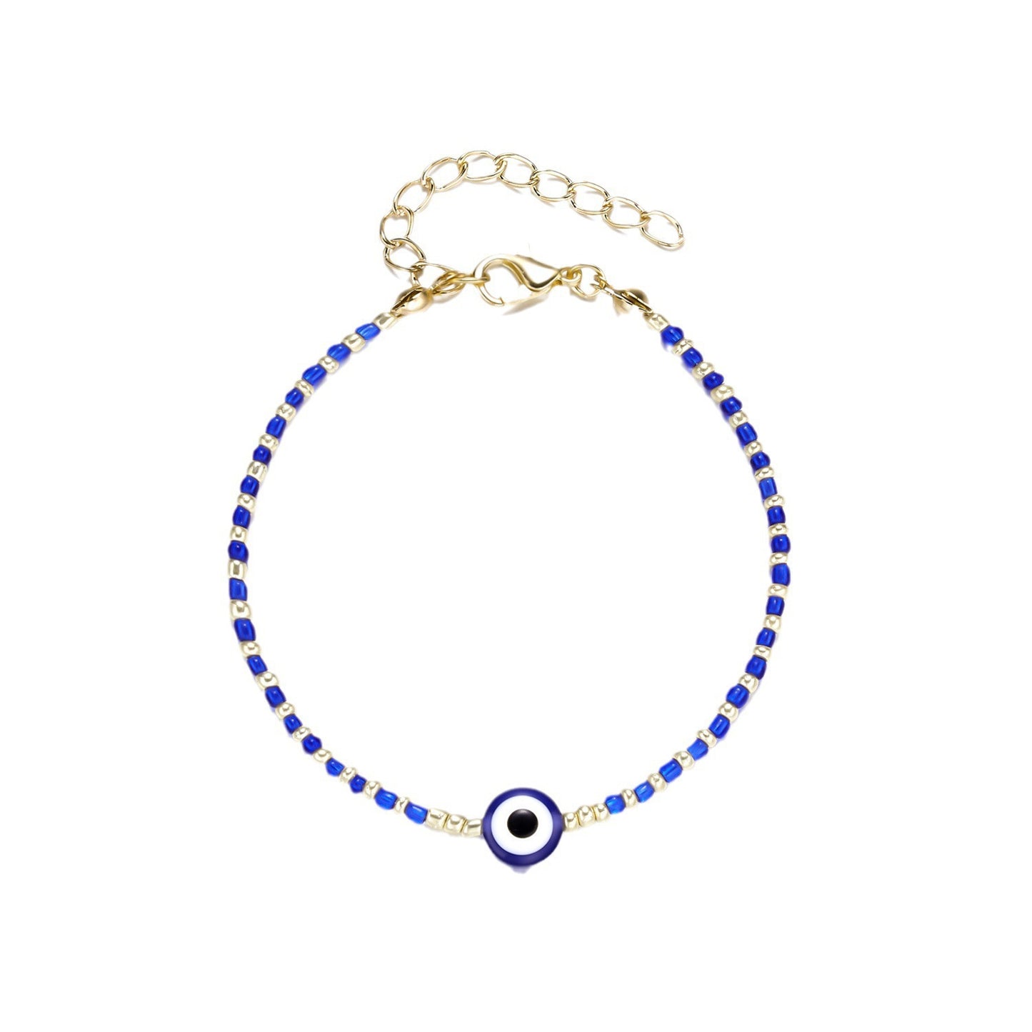 Devil's Eye Blue Eyes Transparent Bead Bracelets