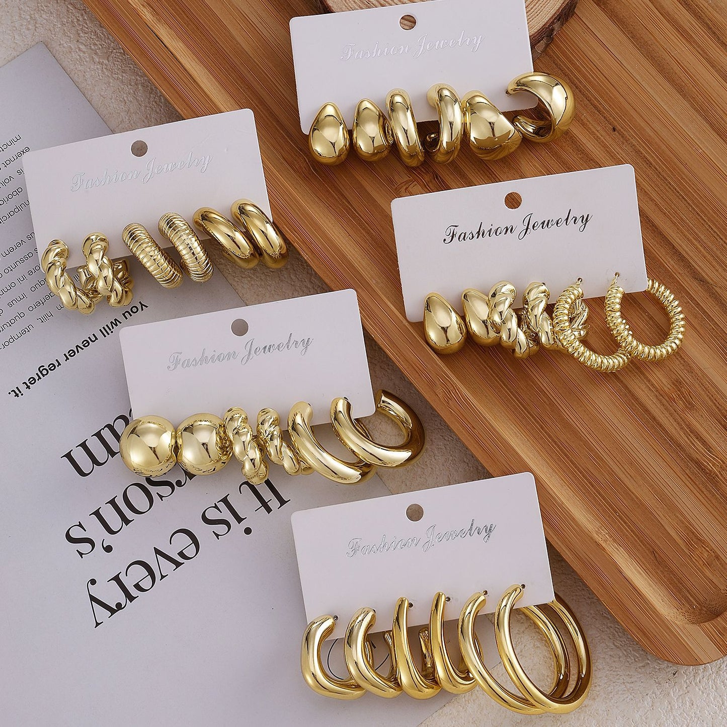 Creative Fashion Flattering Electroplated Shaped Twist Earrings