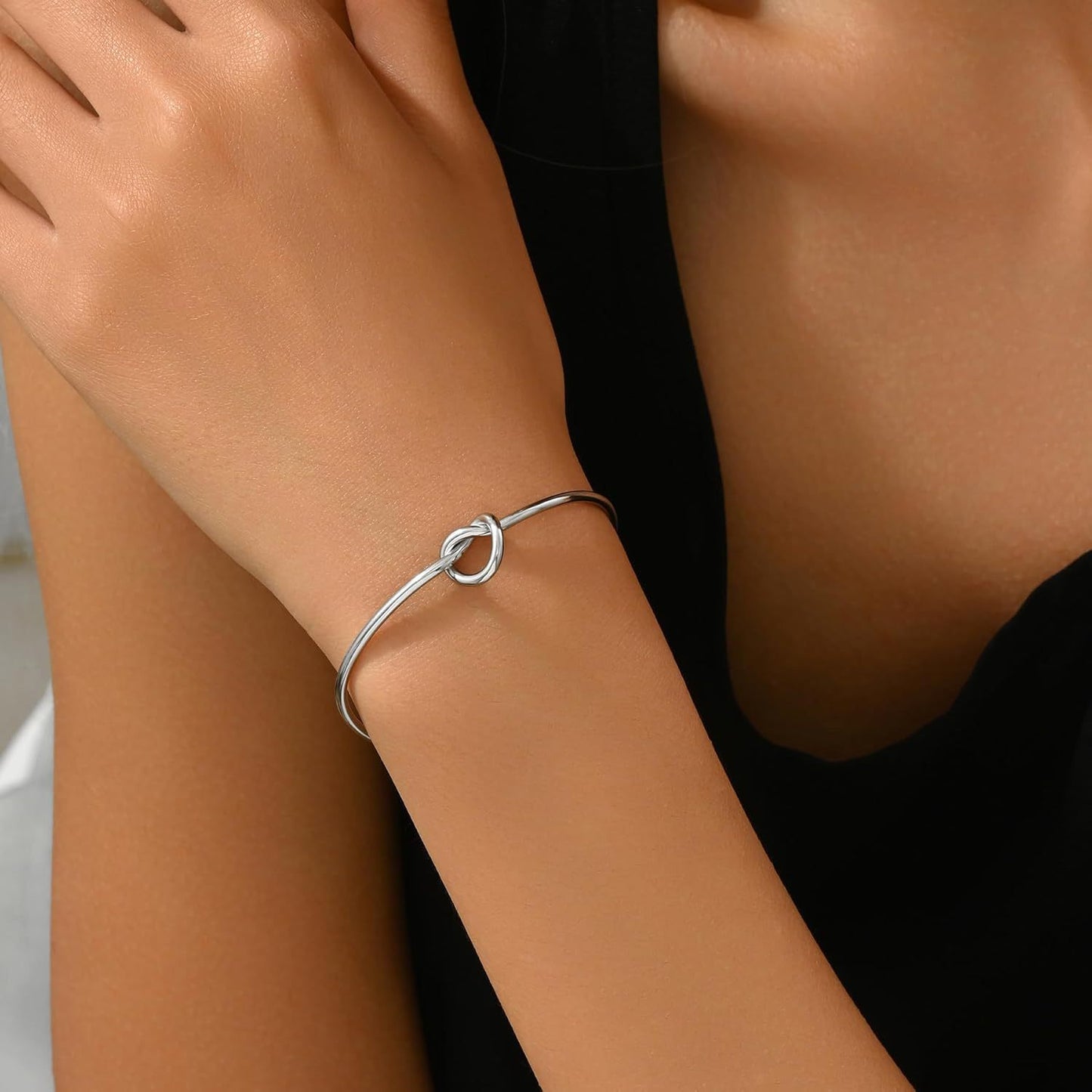 Stainless Steel Open Knotted Love Alloy Bracelets