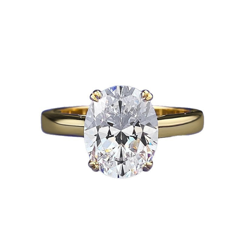 Cool Sier Inlaid Karat Big Diamond Rings