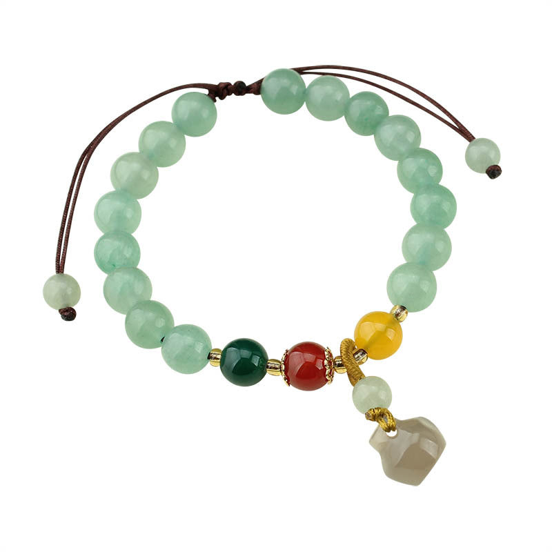 Women's Green Aventurine Vintage Safe Apple Jade Bracelets