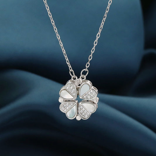Women's Love Light Luxury White Shell Heart Clavicle Necklaces