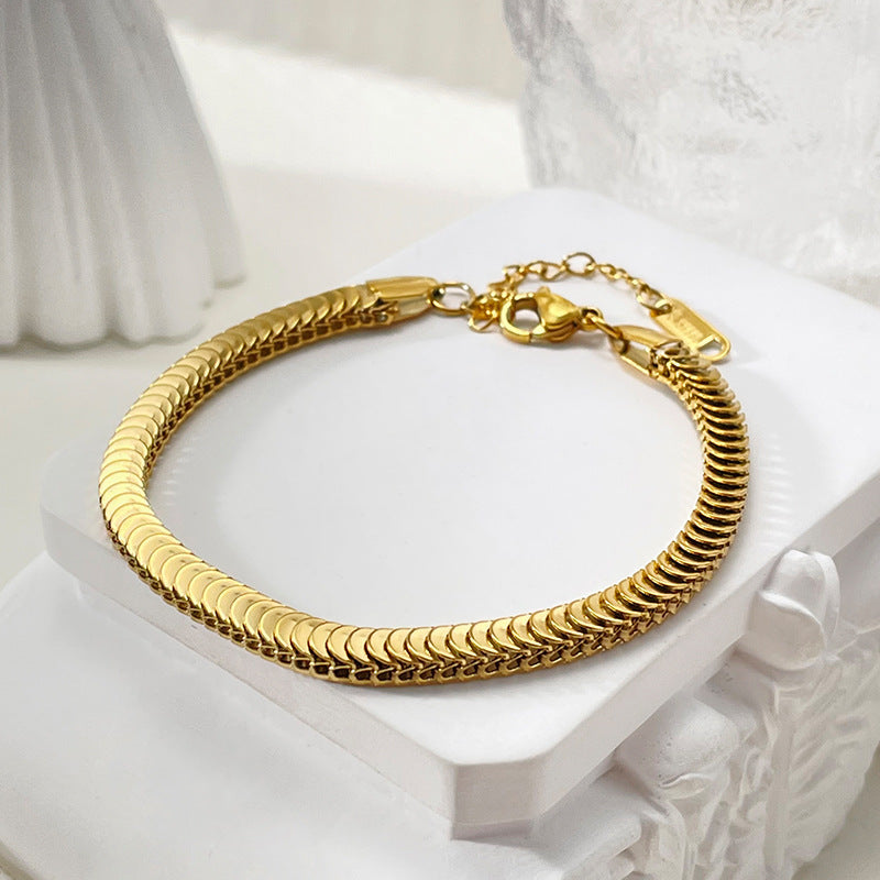 Women's Gold Scale Mesh Sparkling Simple Temperament With Bracelets