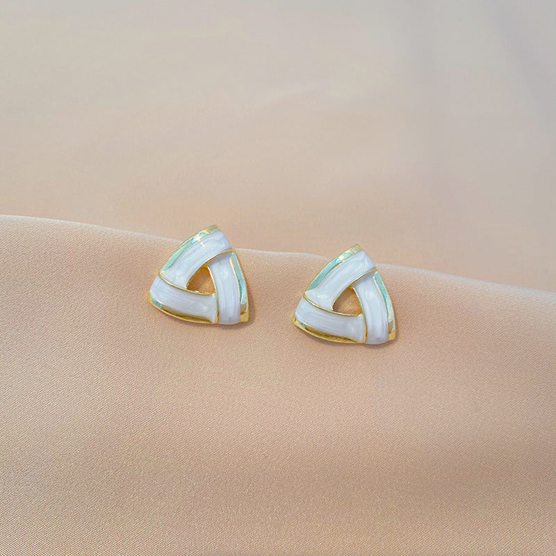 Light Luxury Sier Pin Pearl Niche Earrings