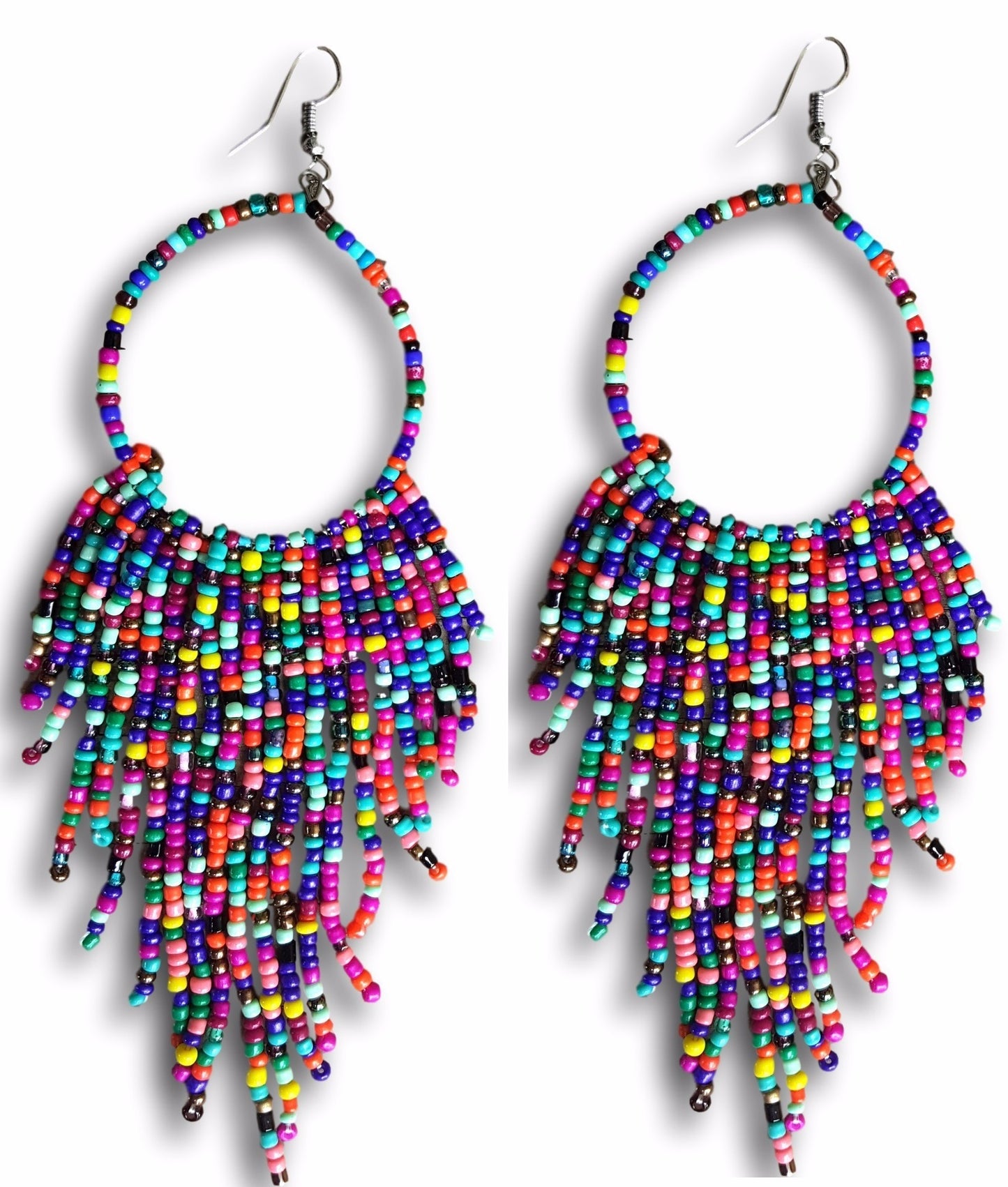 Cool Online Bohemian Style Bead Tassel Earrings