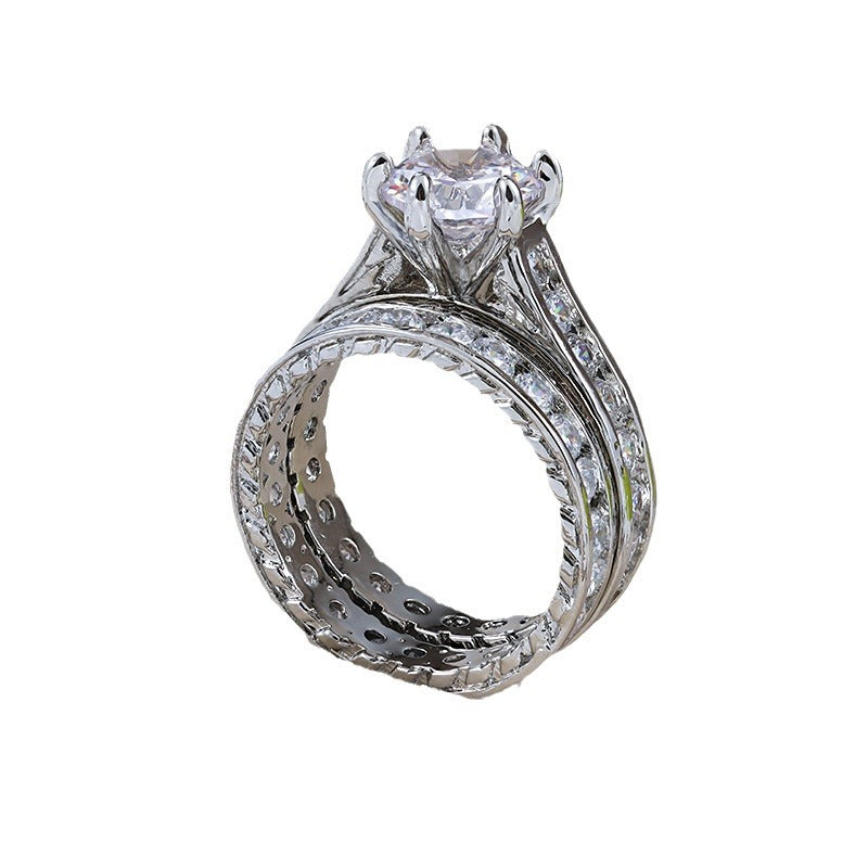 Plated Copper Luxury Zircon Traditional Gorgeous Rings