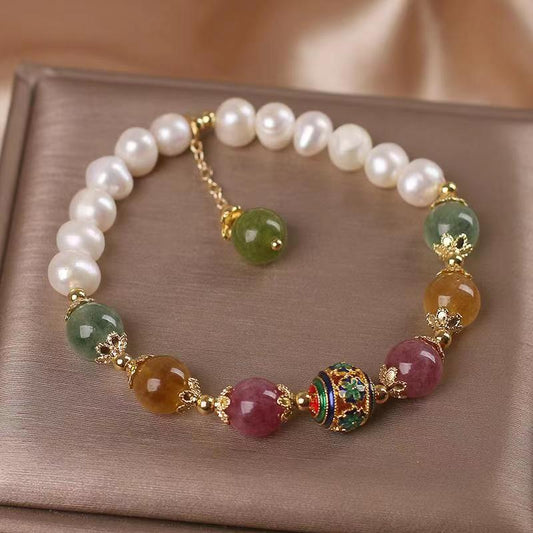 Personality Trendy High Sense Tourmaline Chain Bracelets