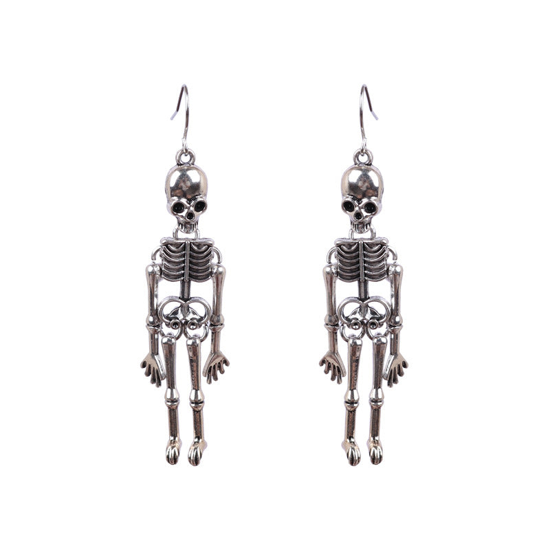 Women's & Men's Halloween Skull Bone Exaggerated Nightclub Punk Earrings