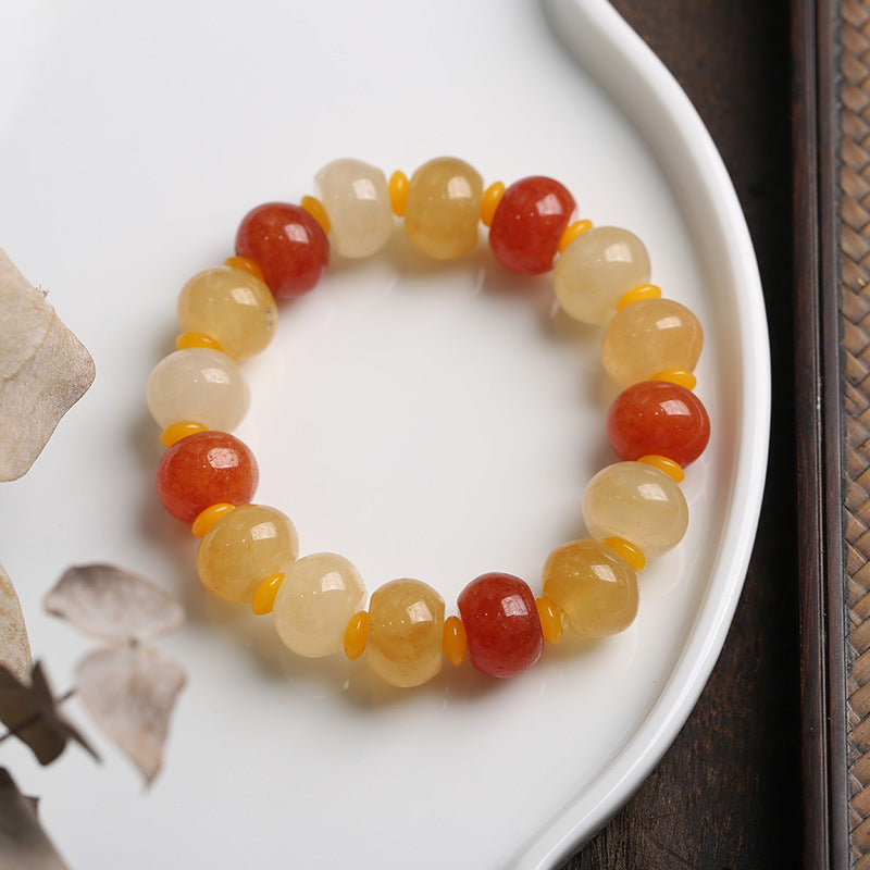 Jewelry Jade Bulge Beads Pumpkin Gourd Ethnic Style Topaz Bracelets