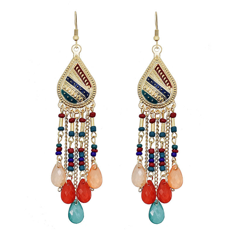 Long Fringe Special Ins Slimming Face Earrings