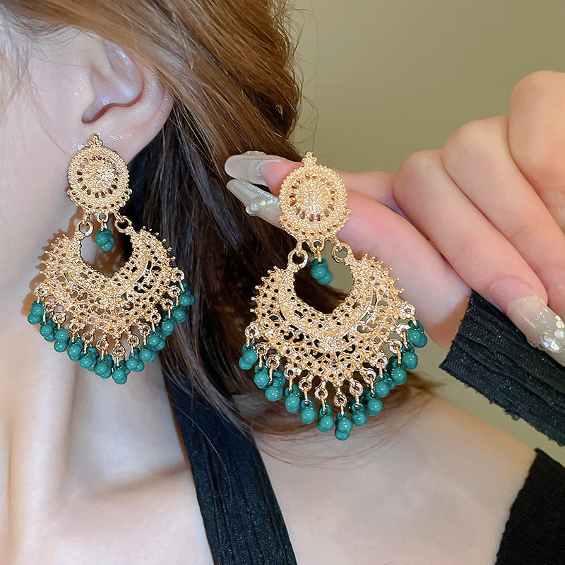 Water Drop Tassel Ethnic Style Chinese Earrings