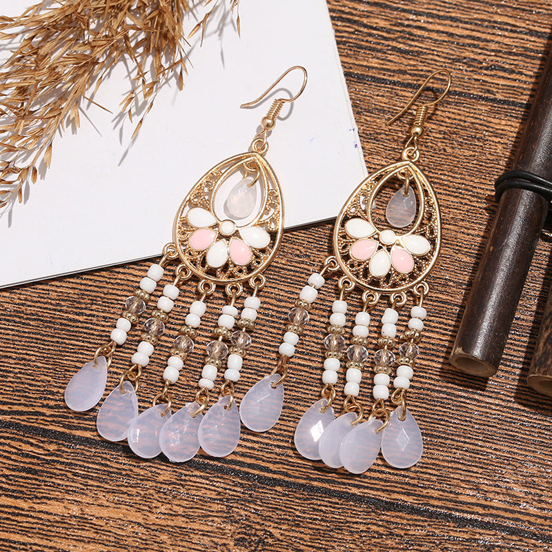 Long Fringe Special Ins Slimming Face Earrings