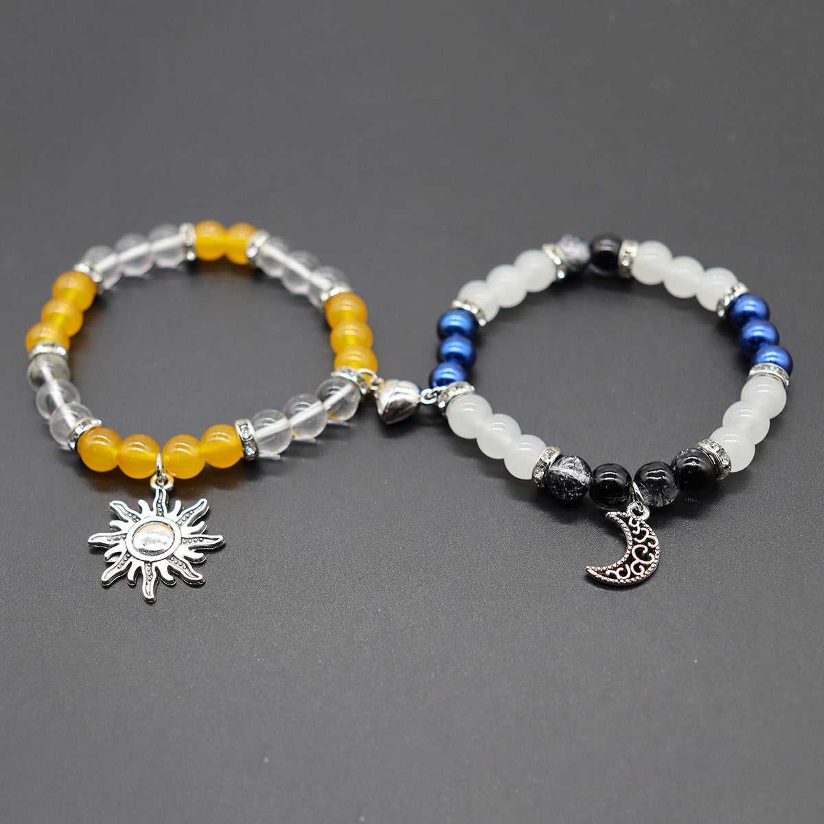 Men's Beaded Moon Sun Love Magnetic For Bracelets