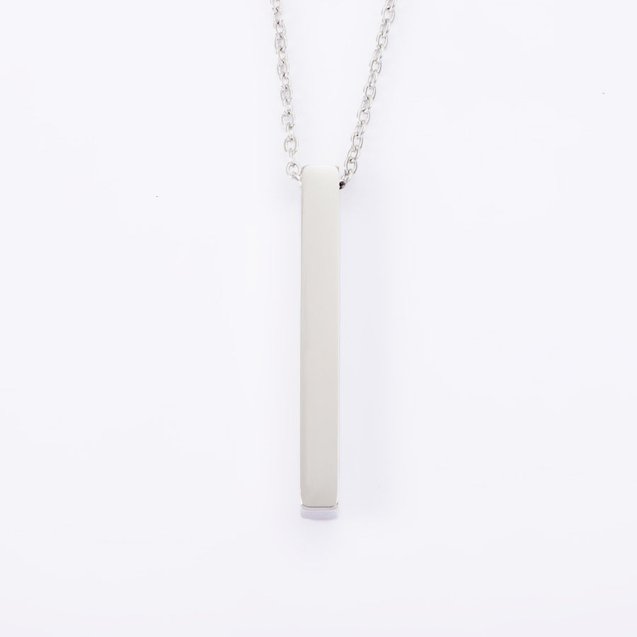 Stainless Steel Three-dimensional Strip Can Carve Writing Necklaces