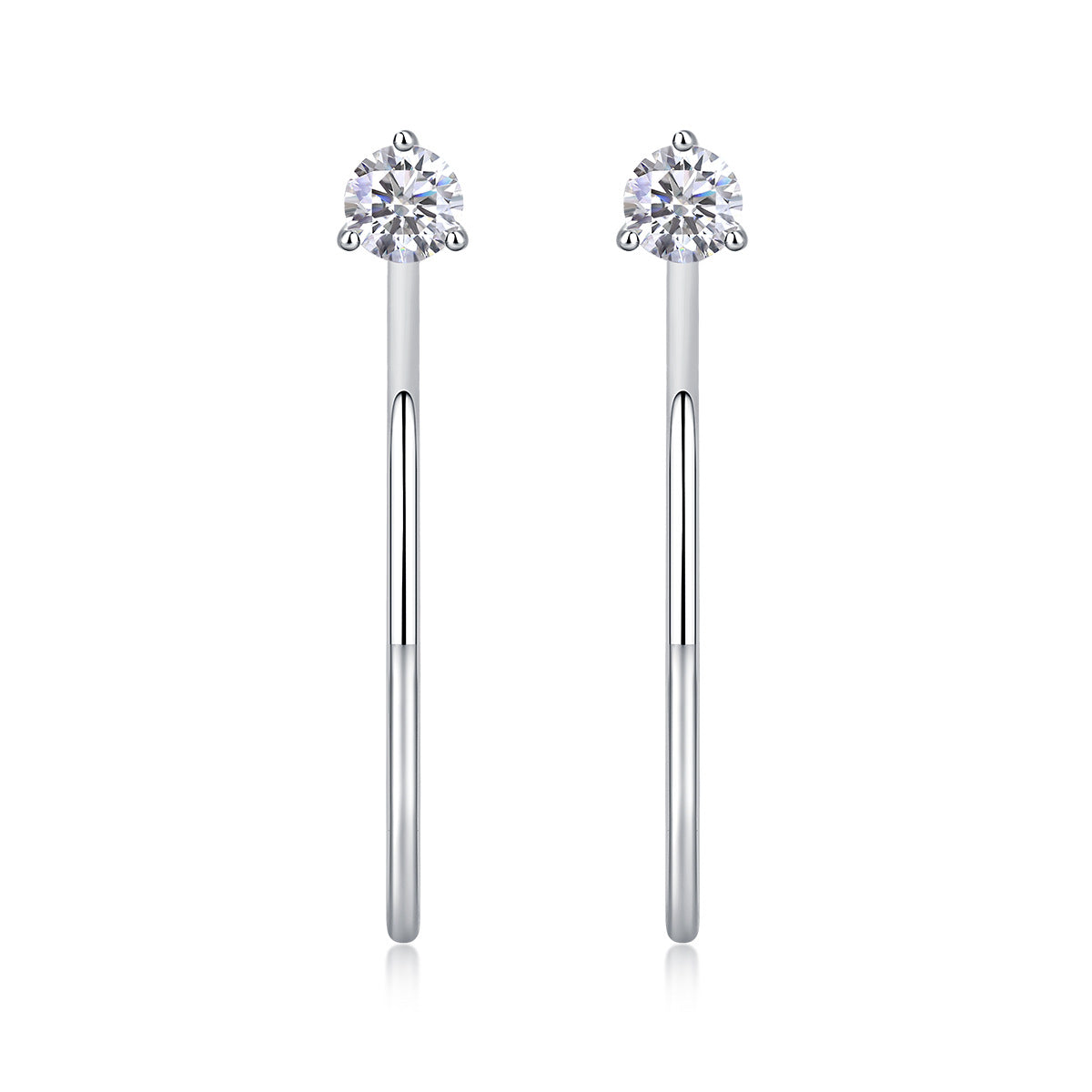 Pretty Innovative Sier Afternoon Ear Moissanite Earrings