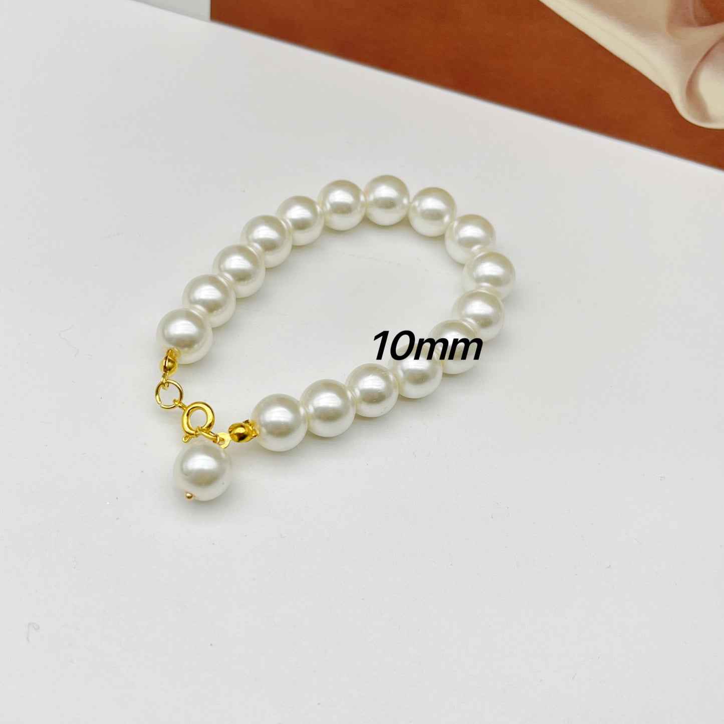 French Style Knot Pearl Female Bright Cream White Bracelets