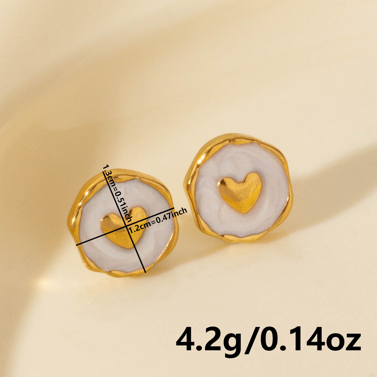 Stainless Steel Heart-shaped Ear Exaggerated Personalized Irregular Earrings