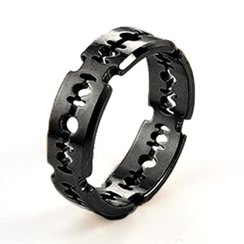 Men's Stainless Steel Titanium Cutting Blade Hip Rings