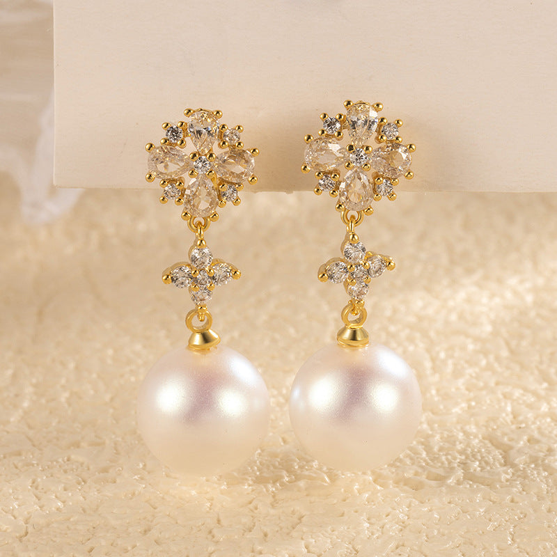 Women's Imitation Pearl Tassel For Without Pierced Ears Mosquito Earrings