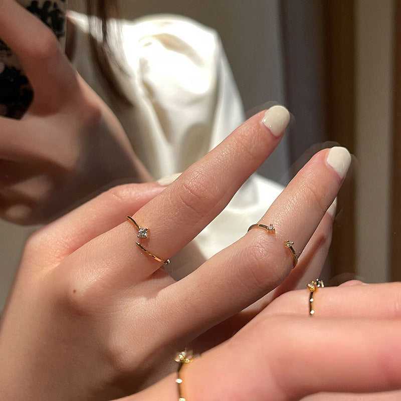 Mini Open Minimalist Light Luxury Simplicity Rings