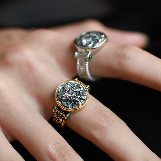 Female Retro National Trend Design Personality Rings