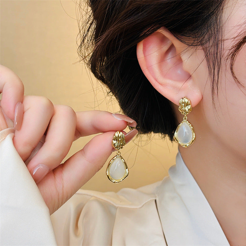 Women's Light Luxury Style Water Drop Irregular Ear Earrings