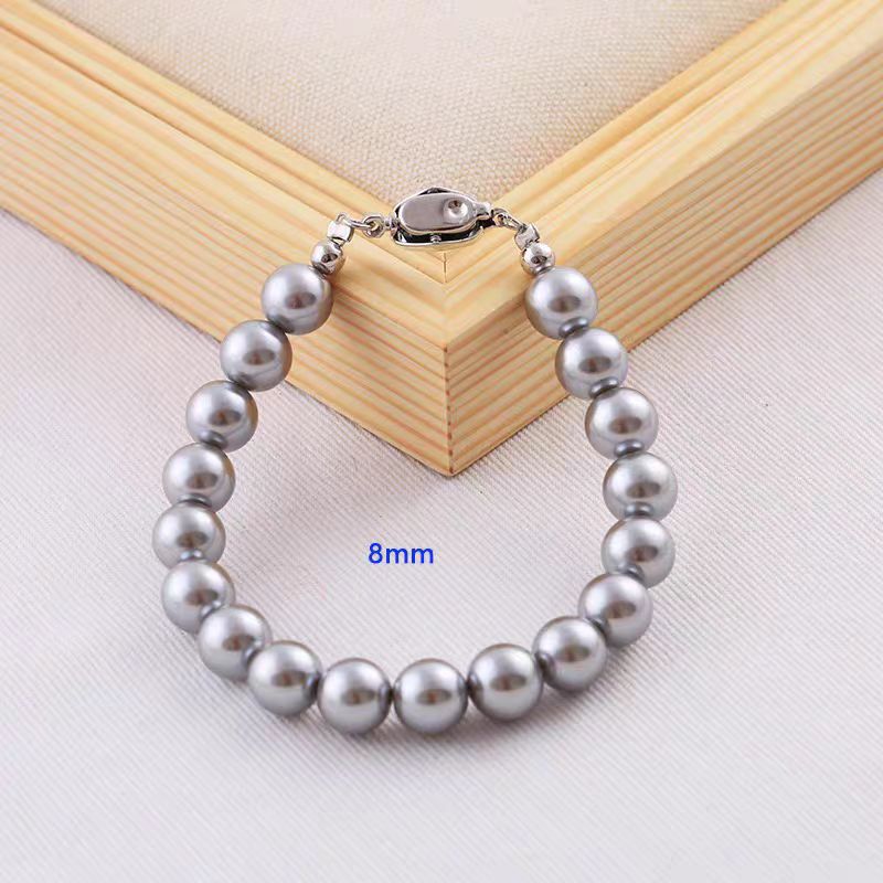 French Style Knot Pearl Female Bright Cream White Bracelets