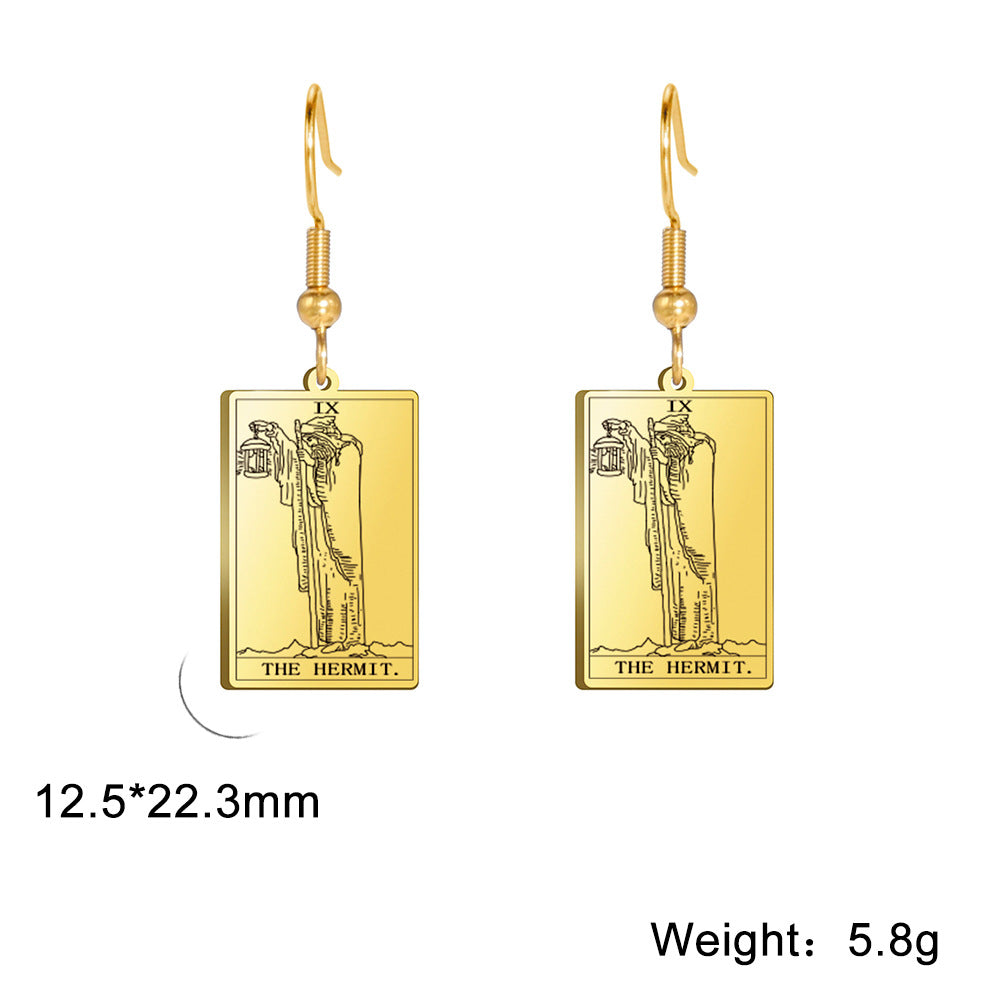 Classic Retro Tarot Series Personality Fashion Earrings