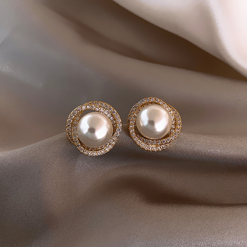 Women's Fashionable Simple Pearl Diamond Double Elegant Beautiful Clavicle Necklaces