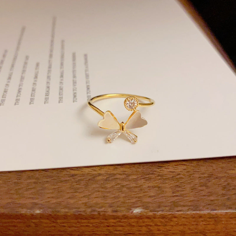 High-grade Open Female Trendy Cold Simple Rings