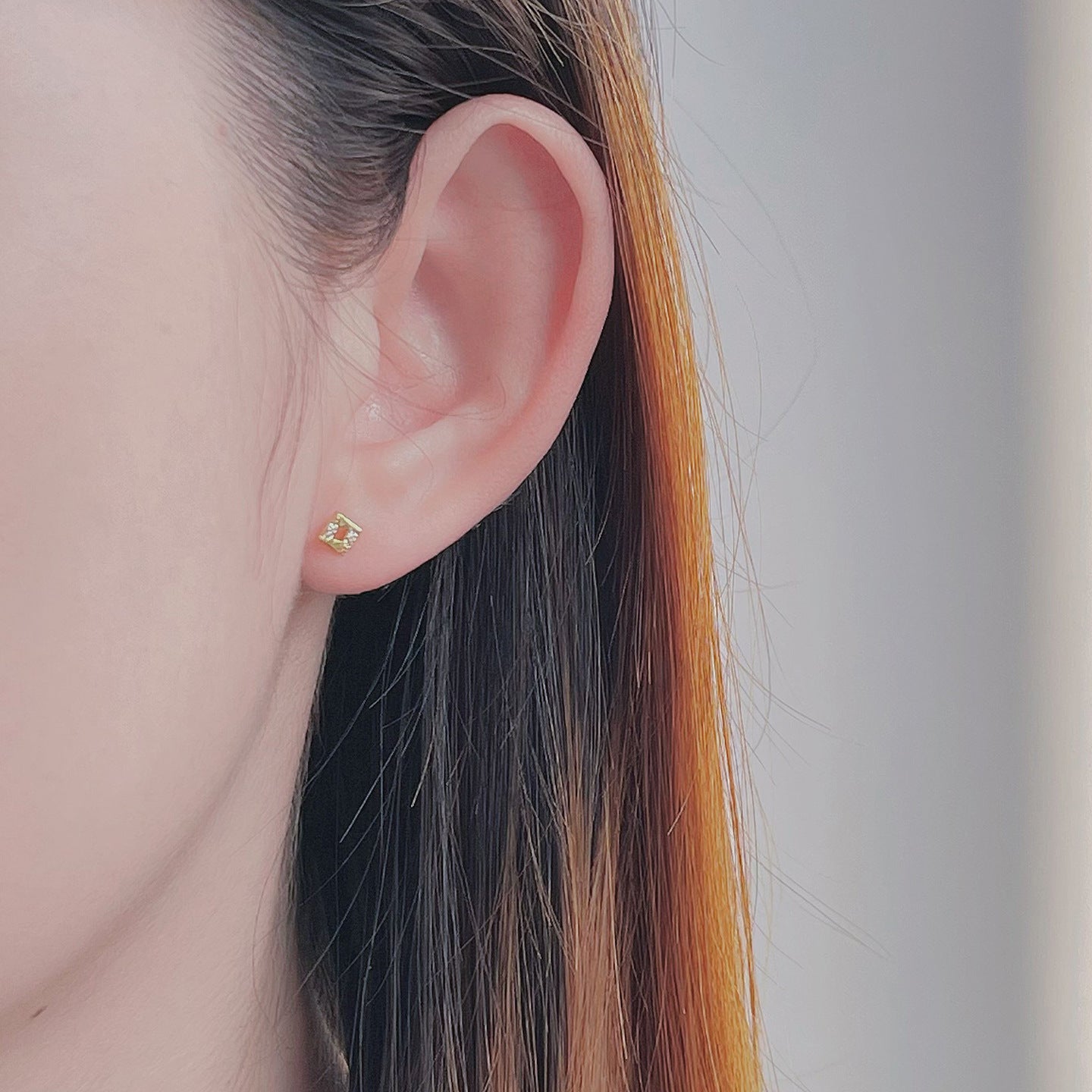 Square Before Sleep Temperament Wild Personality Trendy Stud Earrings