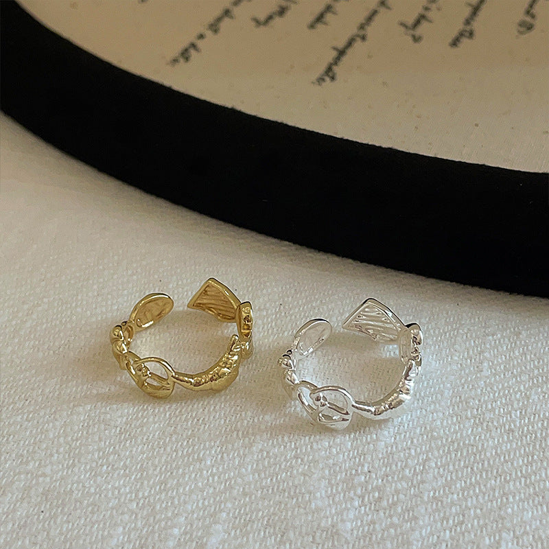 Metal Open Female Niche Simple Stylish Rings