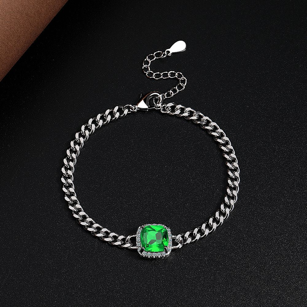 Heart Decoration Jewelry Simulation Emerald Exquisite Bracelets