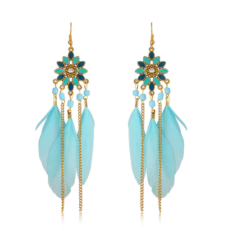 Chain Tassel Feather Elegant Fashion Your Earrings