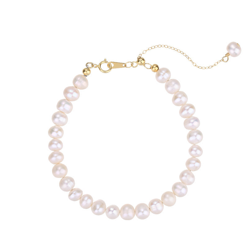 Women's Sier Natural Freshwater Pearl Under Banyan Bracelets