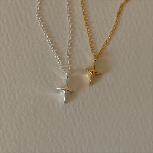 Fan Korean Style Sterling Sier Simple Necklaces