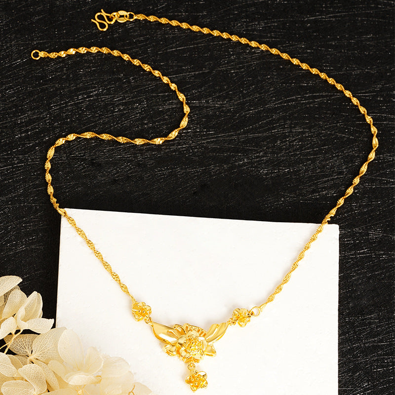 Female No Color Fading Simulation Bride Necklaces