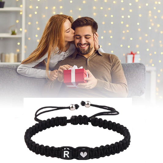 English Letters Love Heart Woven Friendship Bracelets