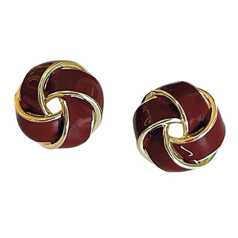 Women's Fashion Niche Design Retro Drip Glazed Delicate Earrings