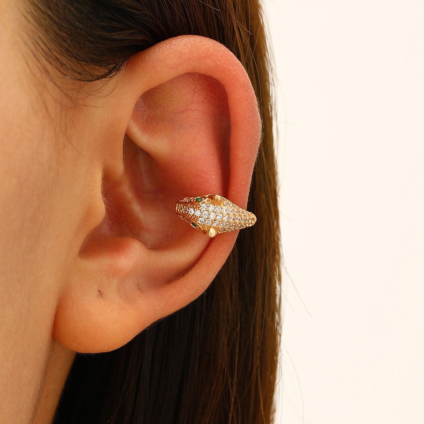 Women's Hop Leopard Head Copper Inlaid Zircon Jewelry Set